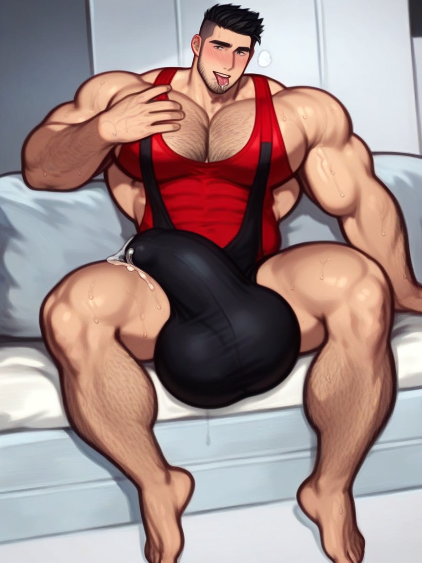 Gay, Touching Face, Sweaty AI Gay Porn