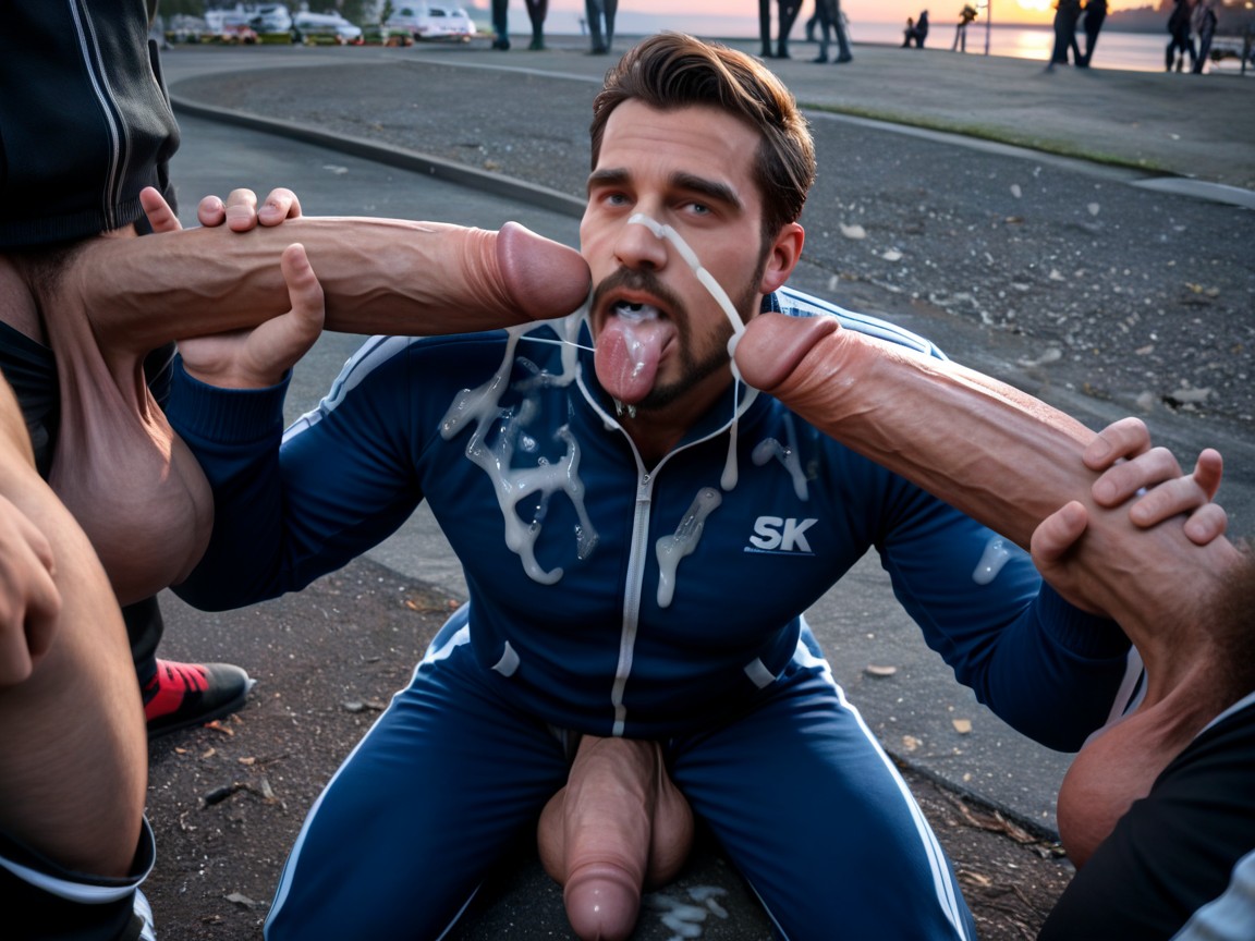 Handjob, Tongue Out, 18+ ゲイAIポルノ