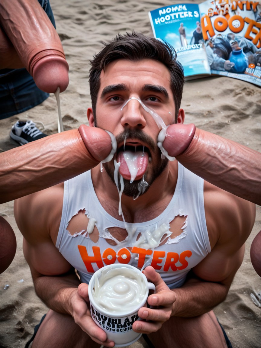 K, Red Skin, Hugging Cock Pornografia gay com IA