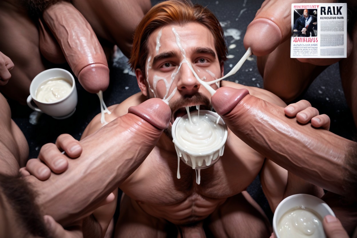 Looking Up, Correct Anatomy, Circle Jerk Pornografia gay com IA