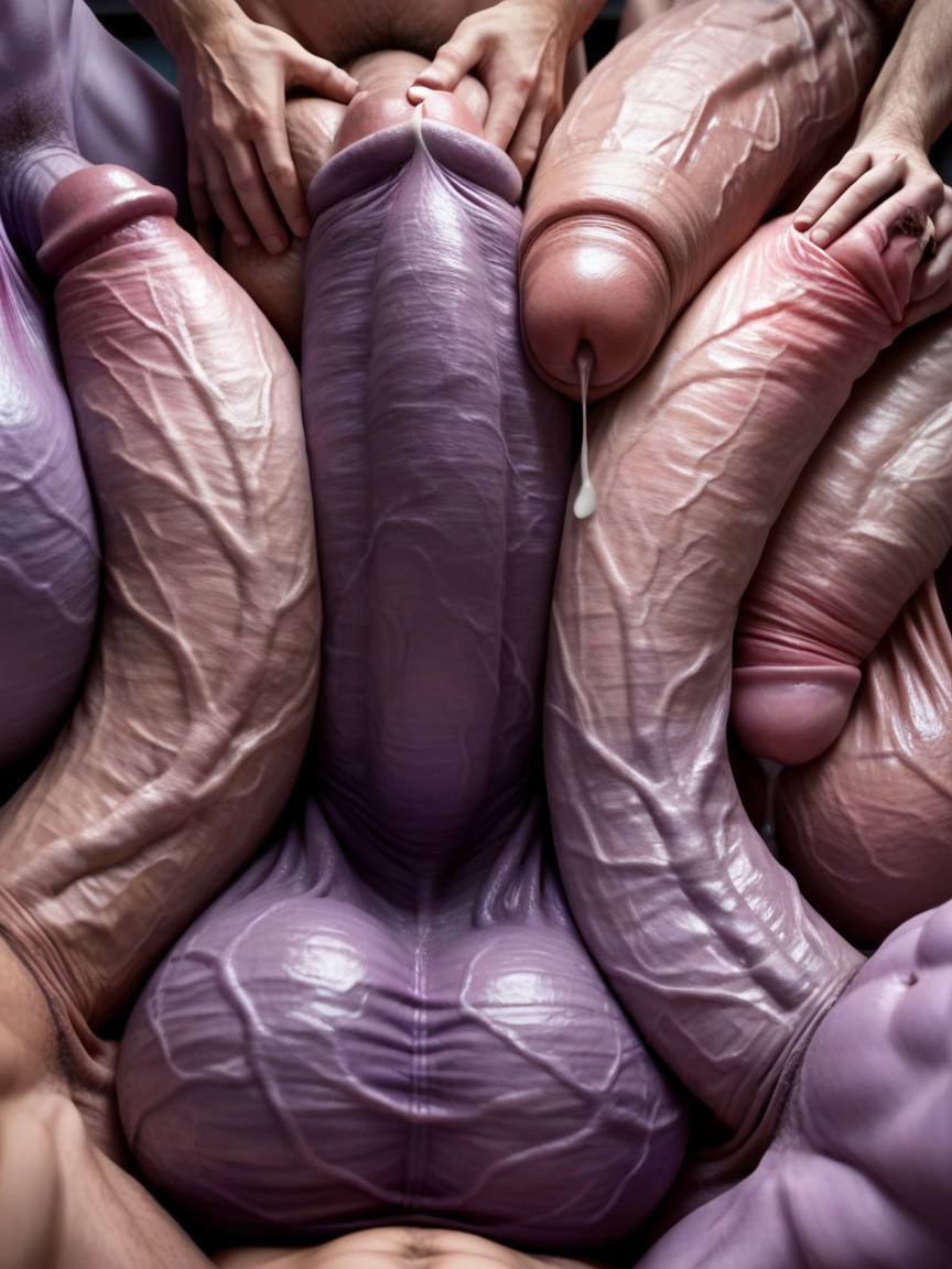Perfect Realistic Smooth Foreskin, Photorealistic, Drooling ゲイAIポルノ