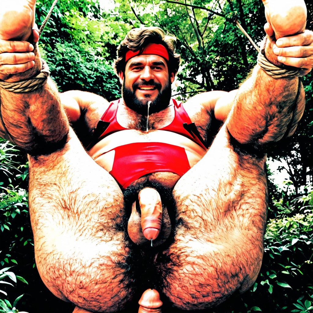 Extreme Hairy Body, Legs Up, Hyper Hairy Man ゲイAIポルノ