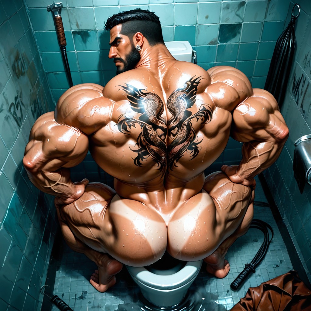 Massive Legs, Muscular Legs, Shaved Body AI Gay Porn