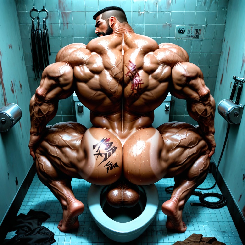 Shaved Body, Huge Veins, Tattoos AI同性戀黃片