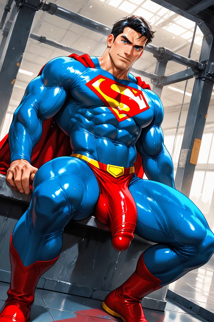 Superman, Broad Shoulders, Sculpted Chest ゲイAIポルノ