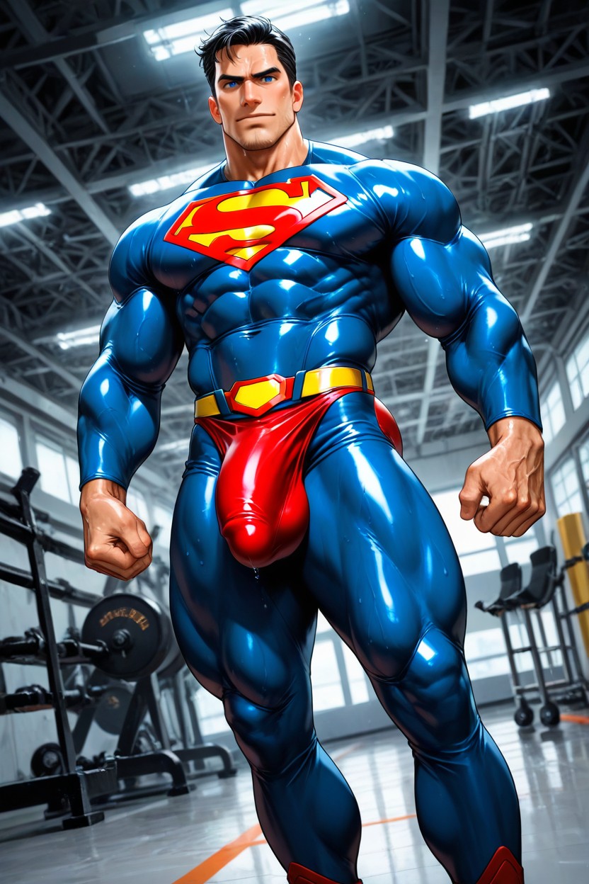 V Shaped Torso, Broad Shoulders, 非常に大きい ゲイAIポルノ
