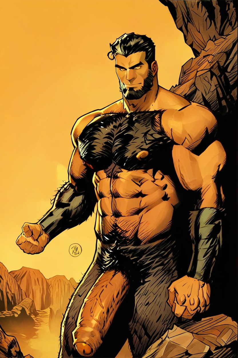 Medium, Extremely Atractive, Big Shoulders AI Gay Porn