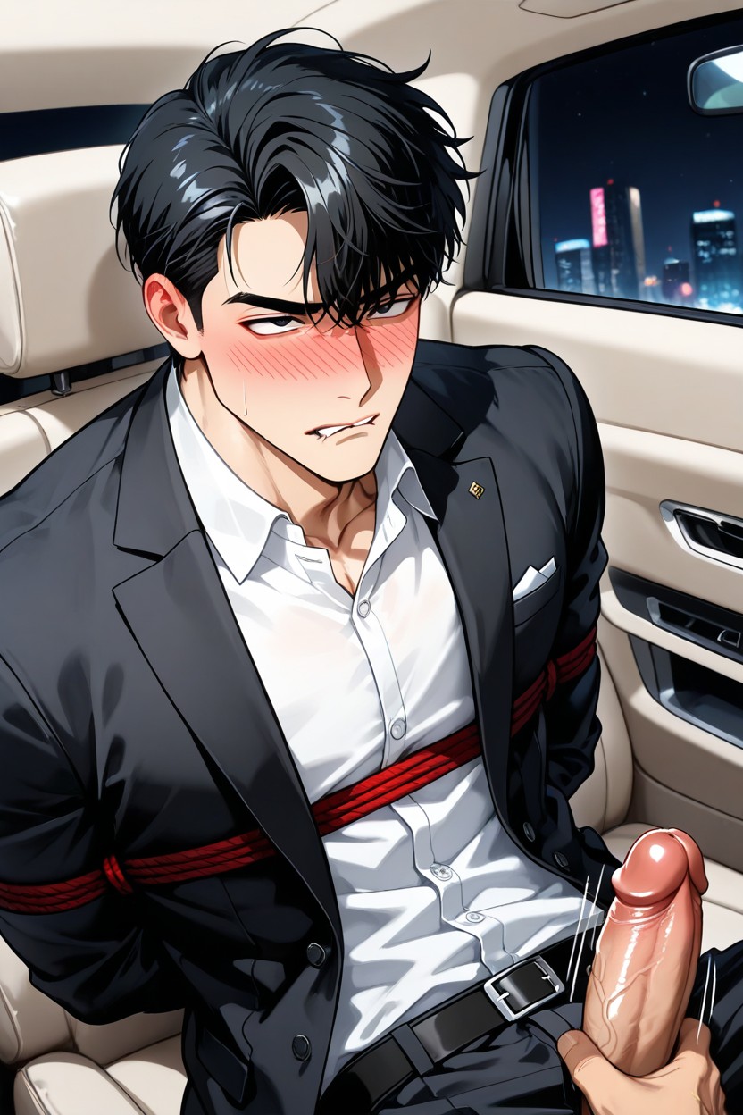 White Body, Ceo Style, Cabelo Curto Pornografia gay com IA