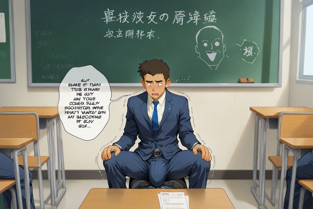 Skinnny Guy, In Front Of Class, Uniform Porno IA Gay