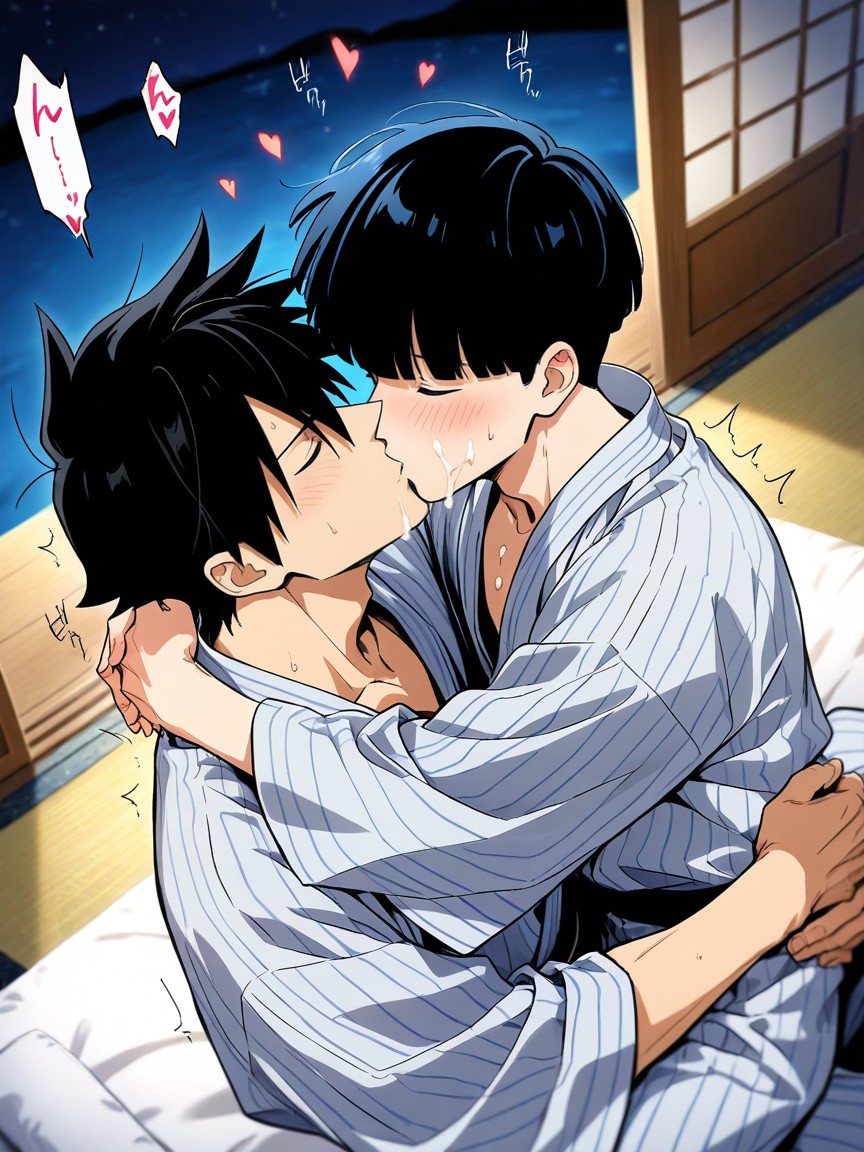 Blush, Kissing, Straddling Porno IA Gay
