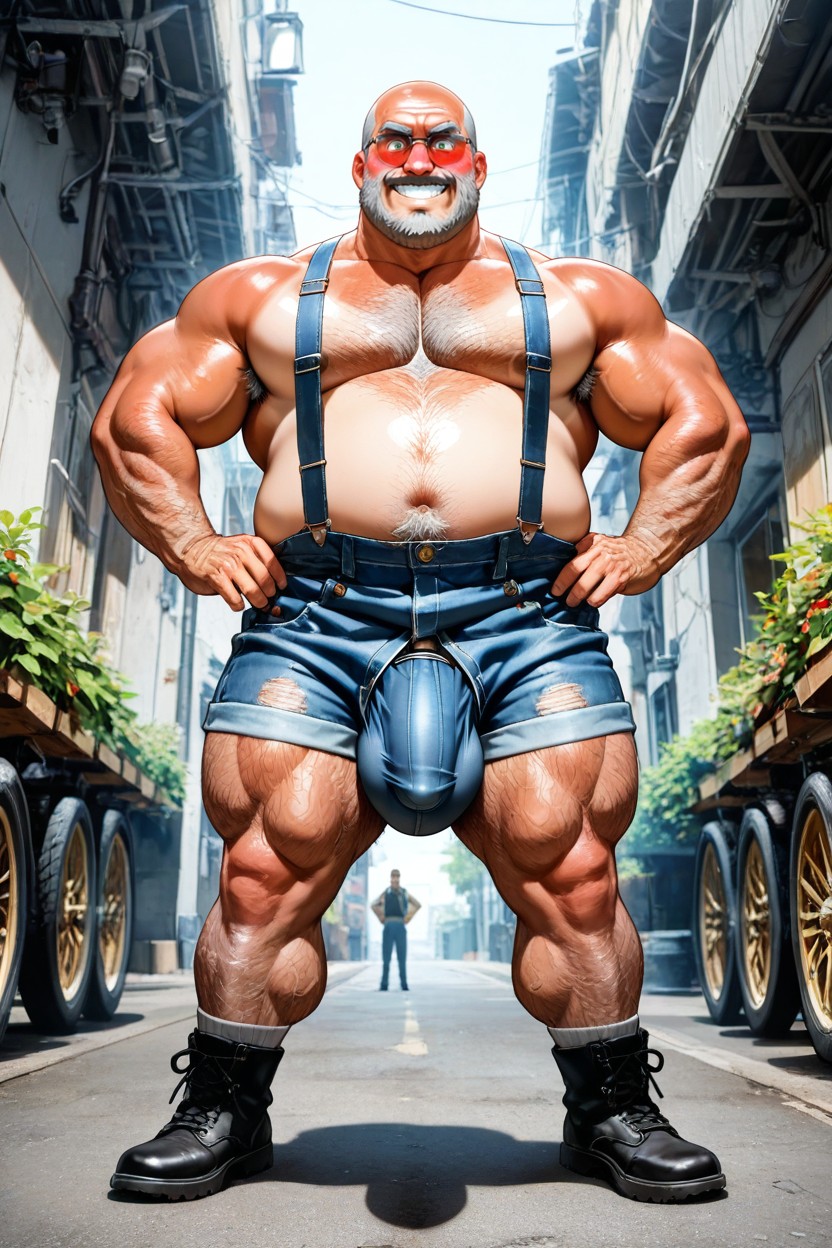Bretelles, 1 Personne, Fully Downward Boner Porno IA Gay