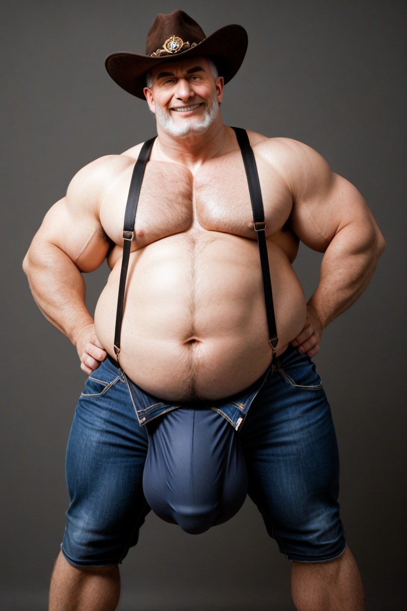 Aux Seins Nus, Debout, Thong Porno IA Gay