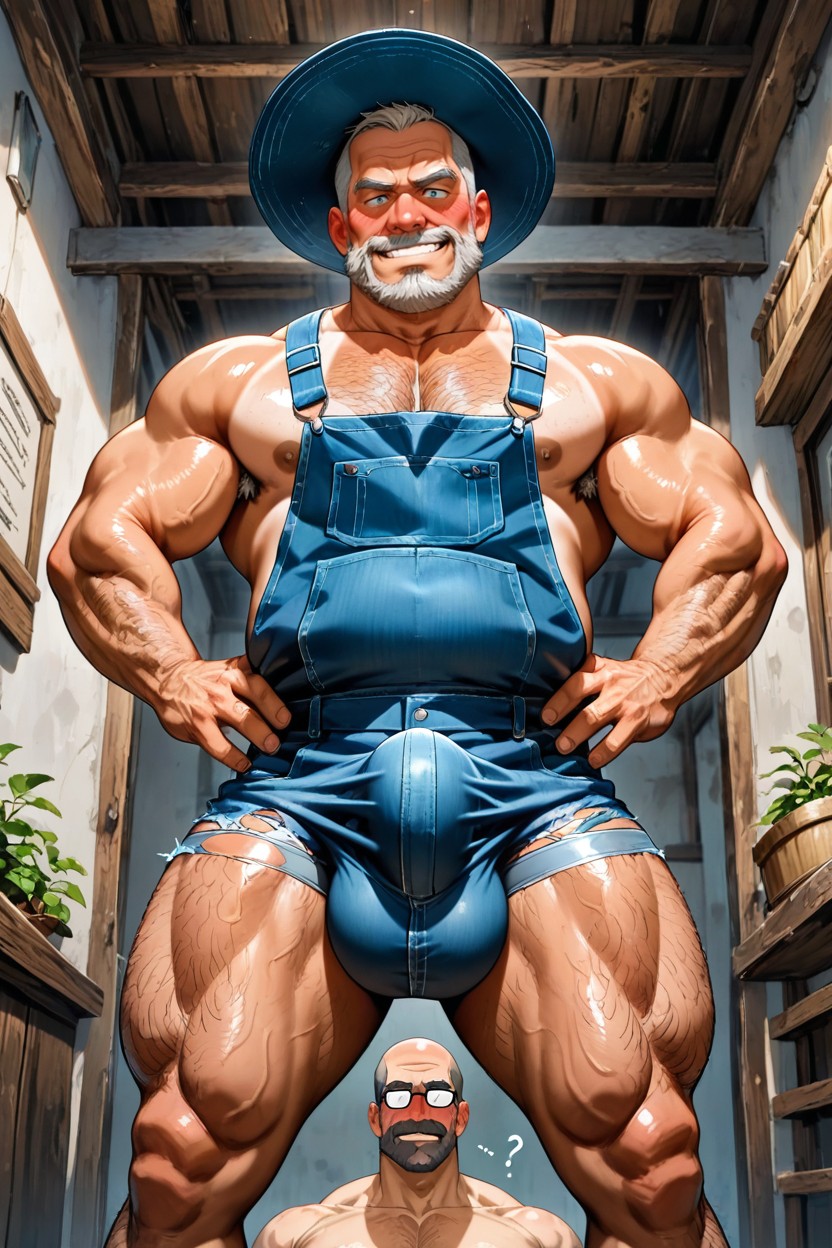 En Forme, Tir En Buste, Fully Downward Boner Porno IA Gay