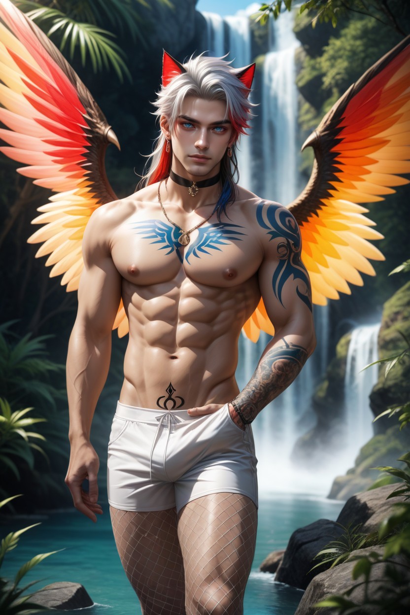 Catears, Broad Shoulders, Muscular KI Schwulenporno