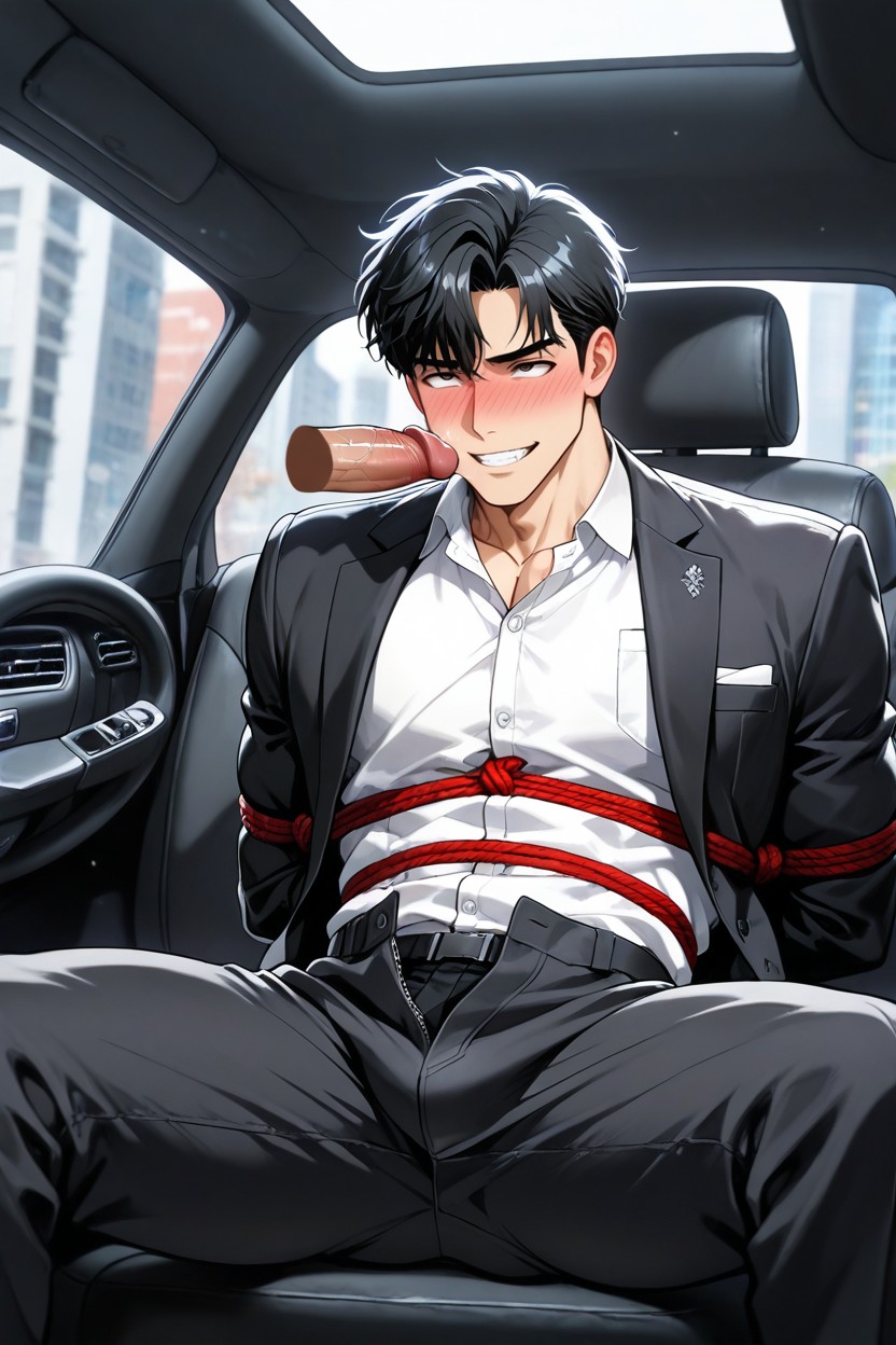 ムラムラ, Groping Him, His Pants Were Open ゲイAIポルノ