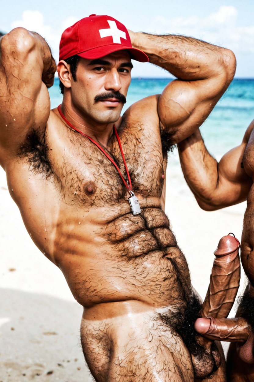 Tan Lines, Musclé, Posing Porno IA Gay