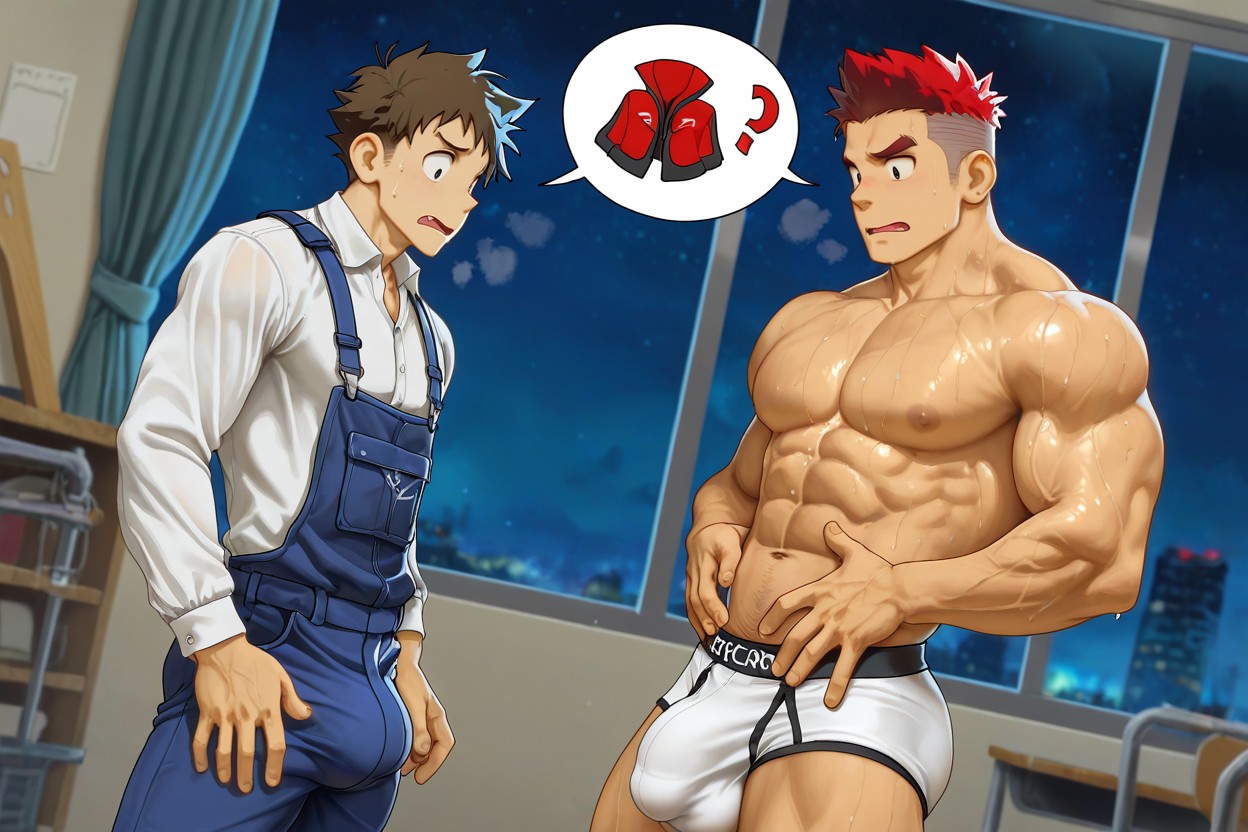 超大肌肉, Clothed Guy Gets Boner In Dorm Room, Boner AI同性恋黄片