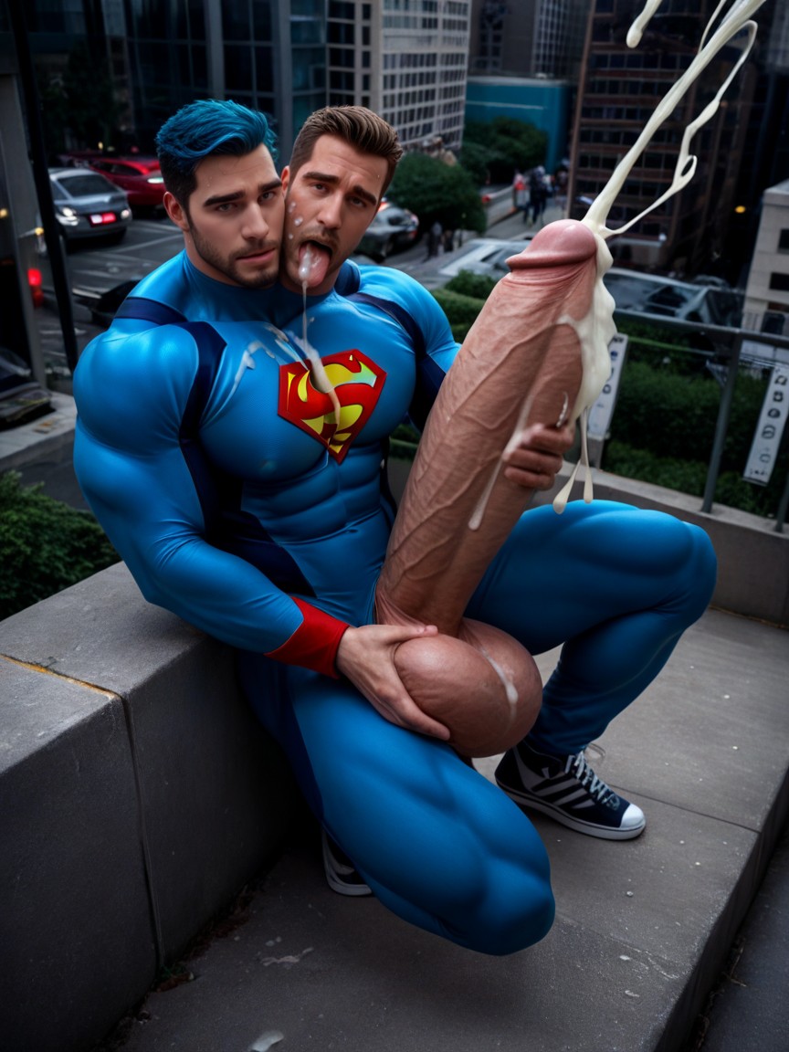 Handjob, Gigantic Fully Erect Uncut Penis, Gigantic Growing Cock Porno IA Gay