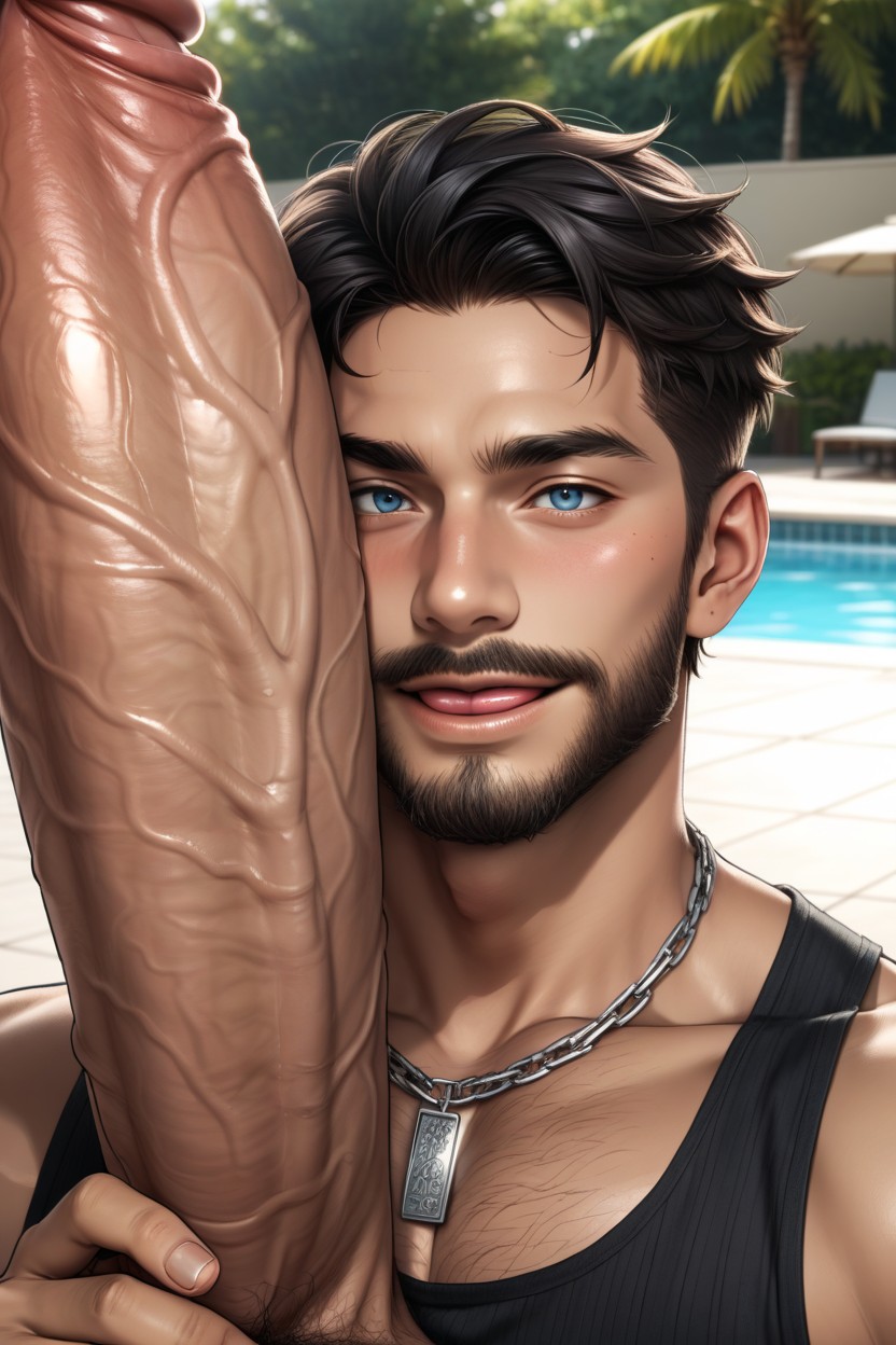 Pénis Hyper Long Et Impossible, Espiègle, Chain-necklace Porno IA Gay