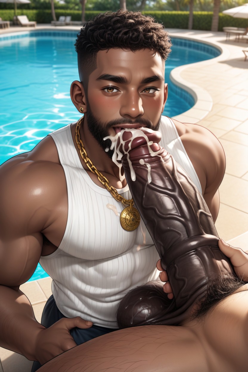 Cum In Hair, Glans Cock Head On Tongue, Sucking Black Cock Slut Porno IA Gay