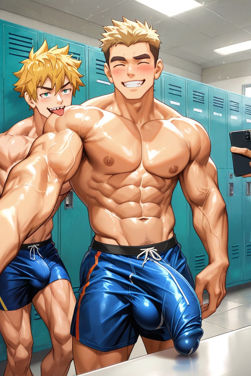 Professional Artwork, Bromance, Cinematic Lighting 게이 AI 포르노