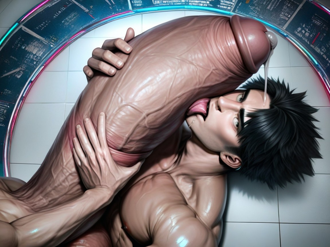 Gigantic Fully Erect Uncut Penis, Nervous, Only Men Porno IA Gay