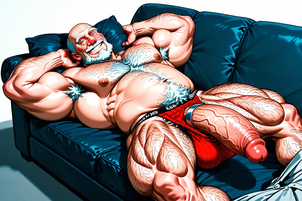 Male Only, Tagame Art Style, Strong Jaw Pornografia gay com IA