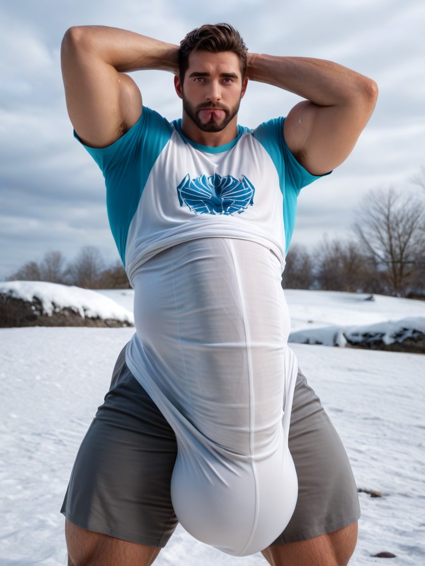 Nevado, Modelando, Bulge Up To Chin Porno gay IA