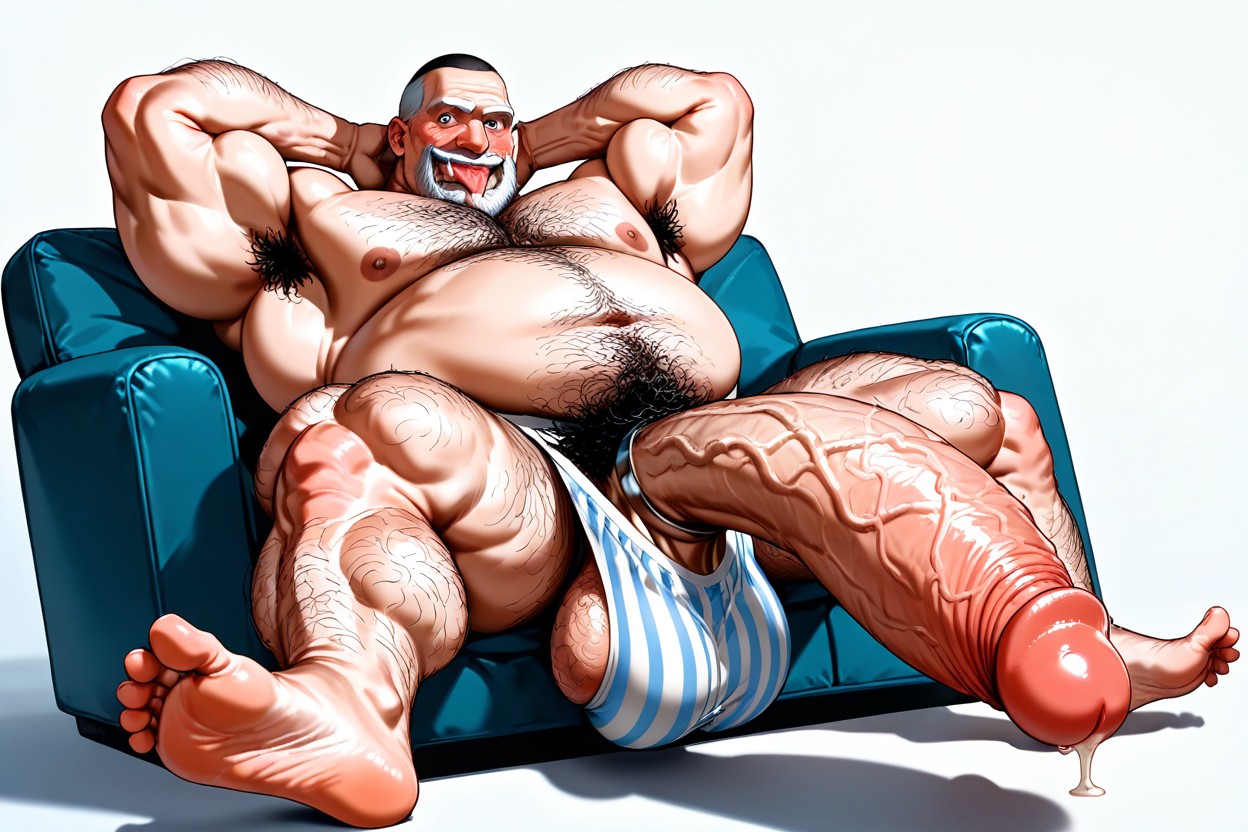 Encaracolado, Solo, De Língua De Fora Pornografia gay com IA