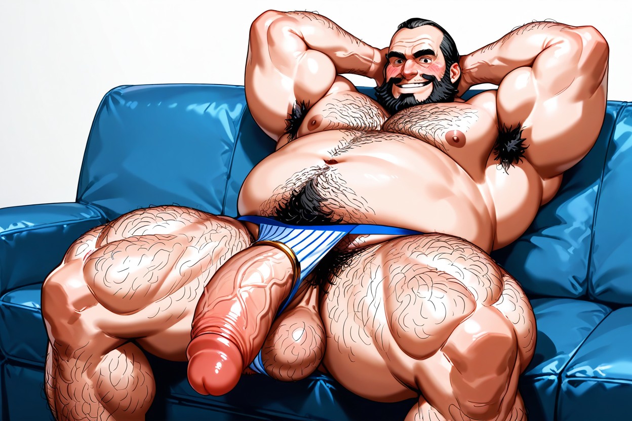 Soleado, Cuerpo Completo, Receding Hairline Porno gay IA