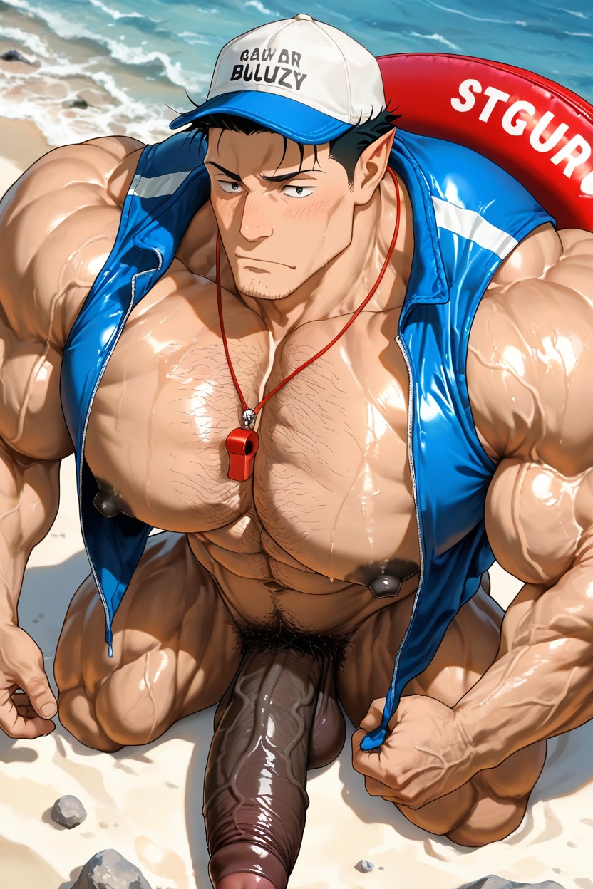 Profile, Oiled Skin, Chest Hair AI Gay Porn