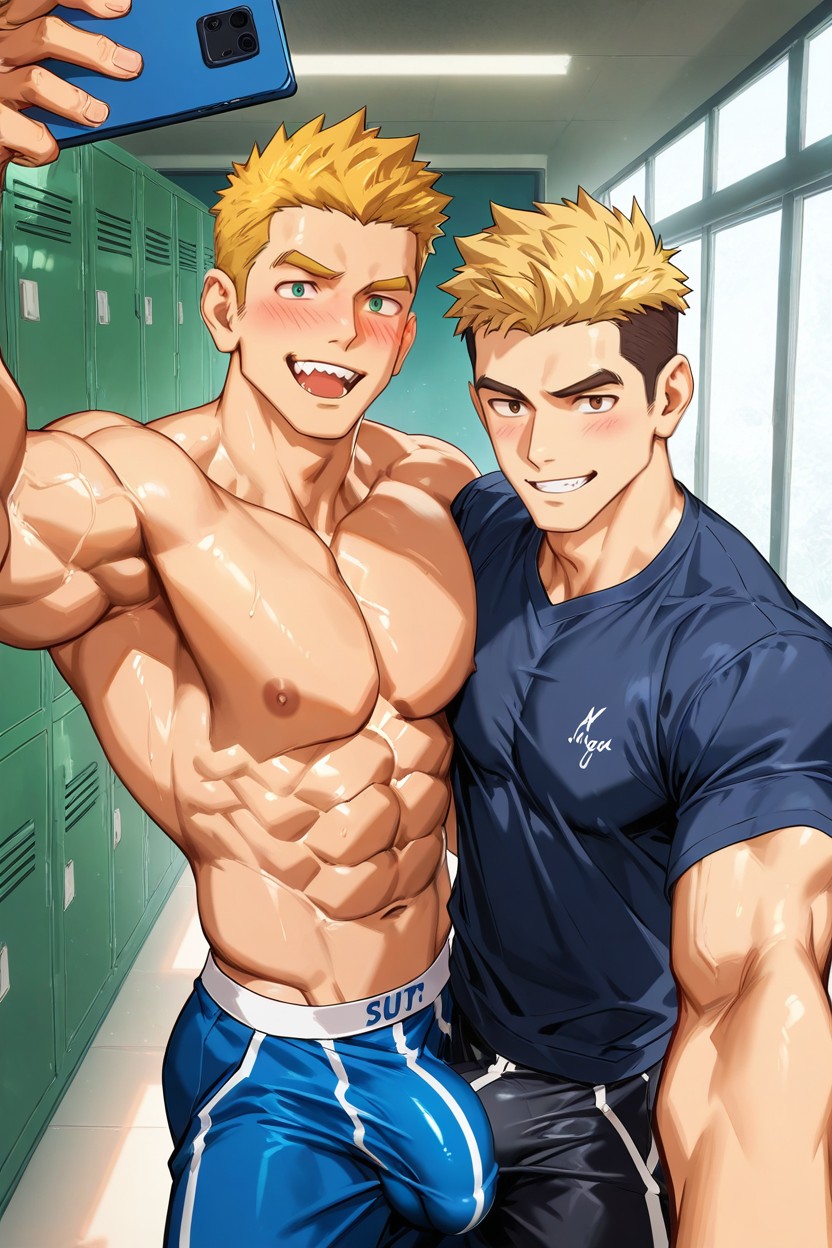 Nyuudles Art Style, Bromance, No Face Woman Porno IA Gay