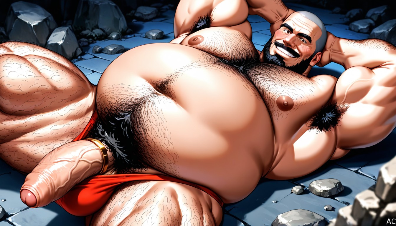 Hairy Furry Body Hair, Hyper Pulpy Muscles, Barbe Porno IA Gay