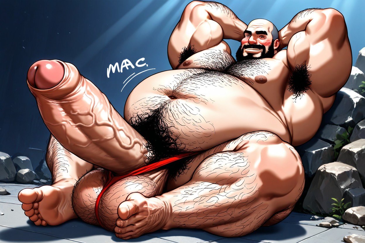 望向观众, 胸毛, Only Masc Men AI同性恋黄片