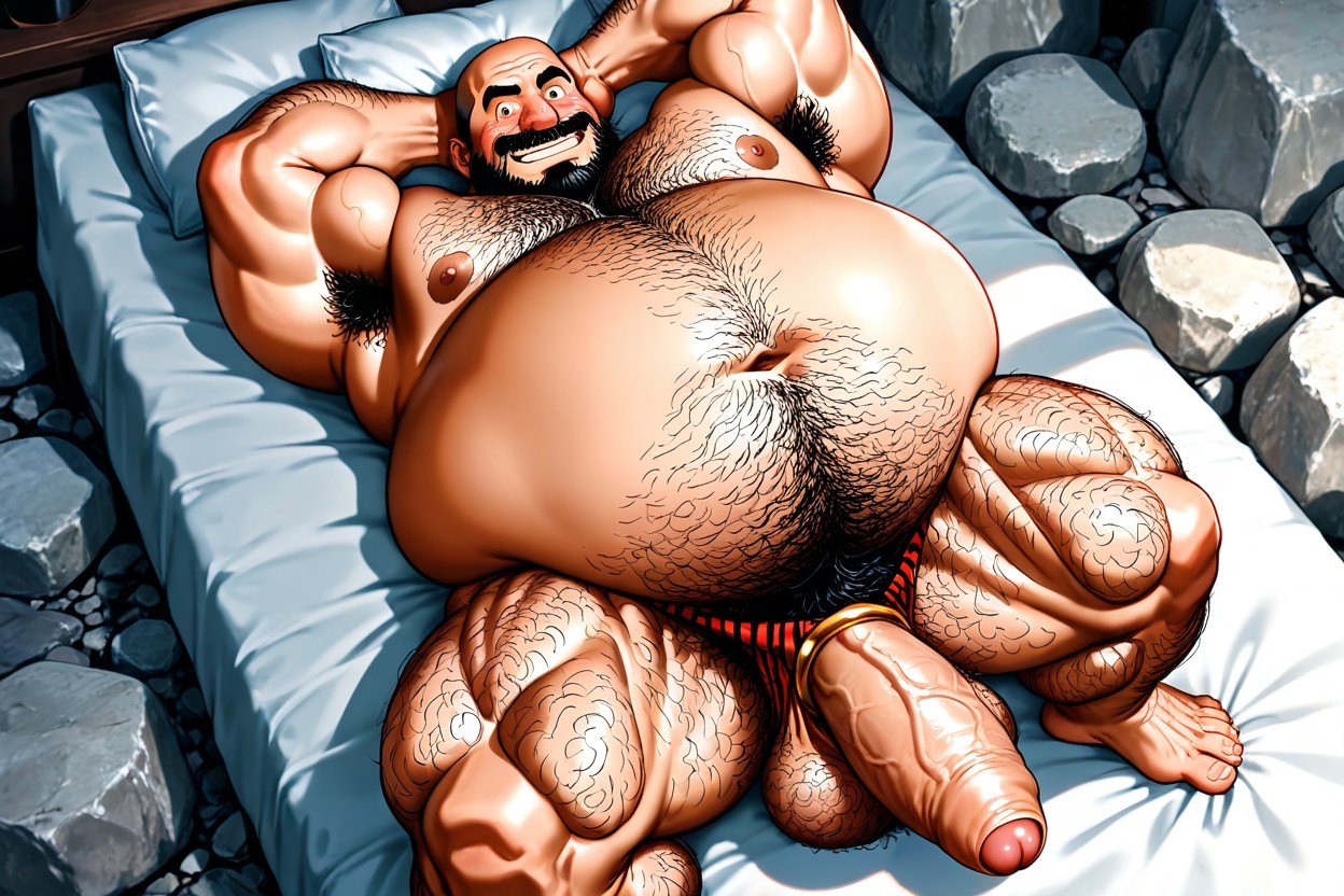 Horny, Encaracolado, Highly Detailed Pornografia gay com IA