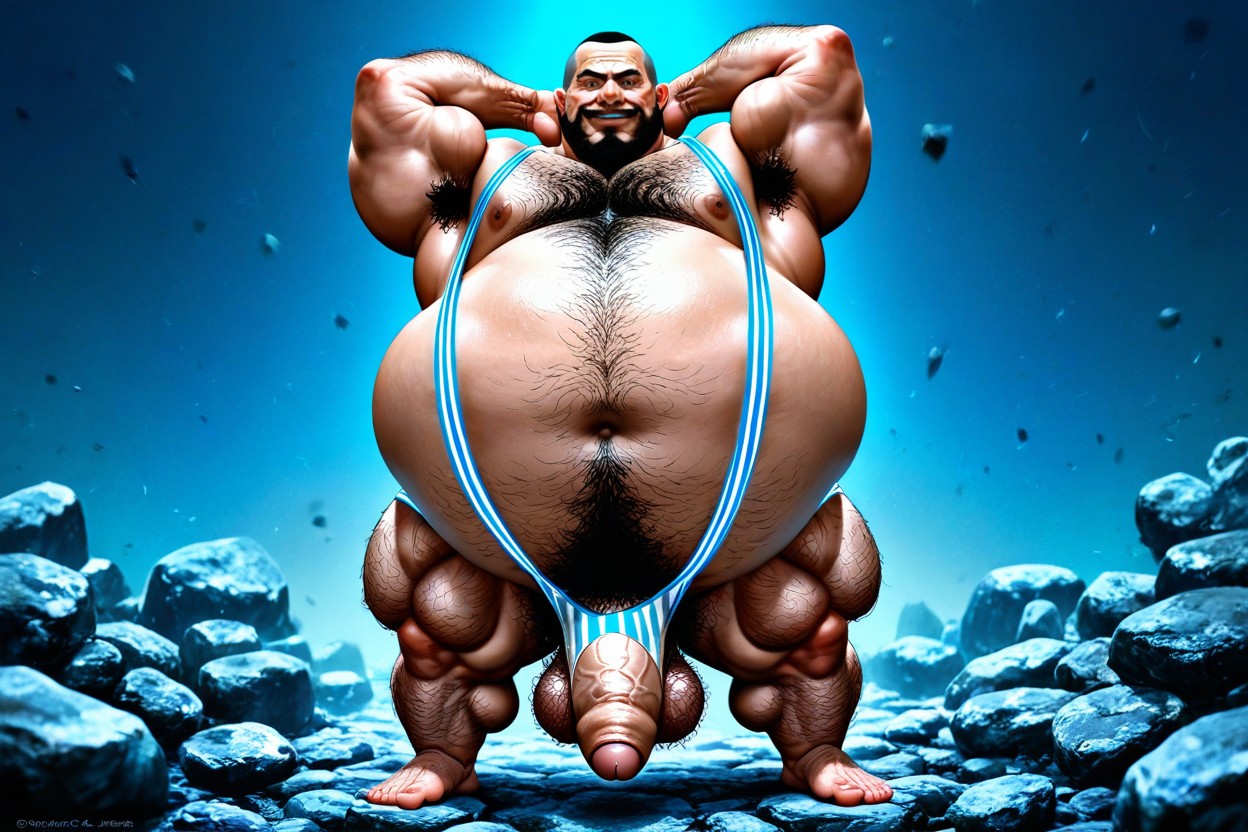 Ultra Detailed Realistic, Coupe À La Mode, Single Mature Hairy Muscular Old Man Alone Porno IA Gay