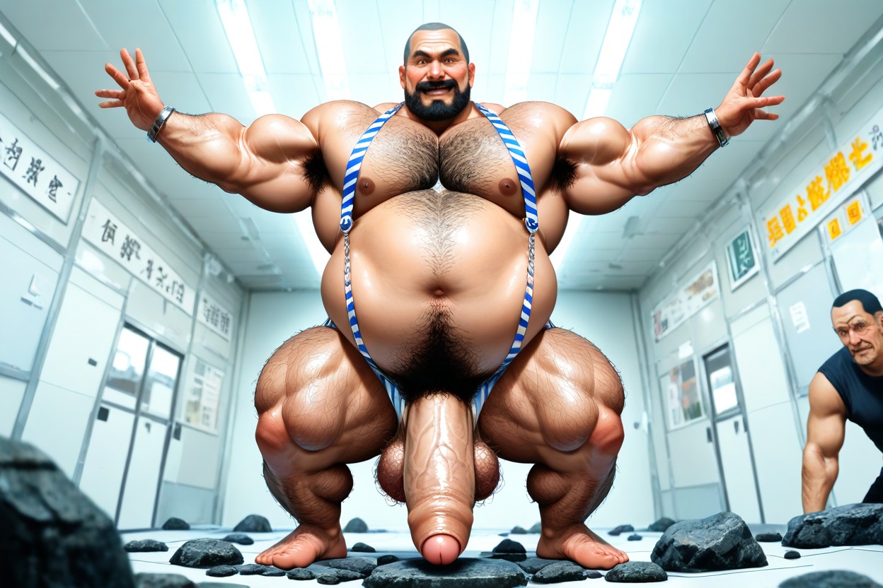 Foreskin, Japonais, Bulging Veiny Penis Porno IA Gay