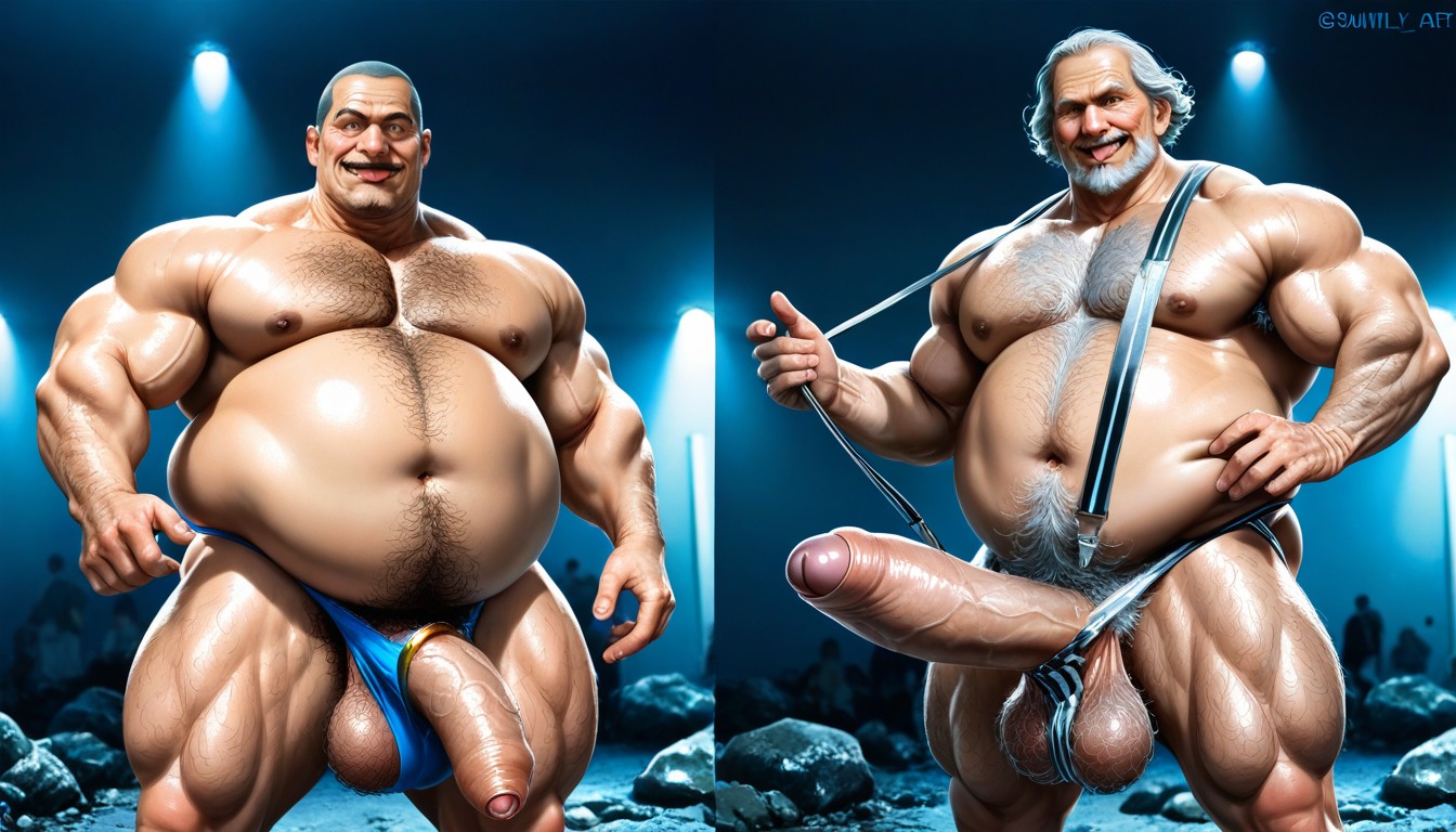 Erect Penis, いたずら好き, 舌を出す ゲイAIポルノ
