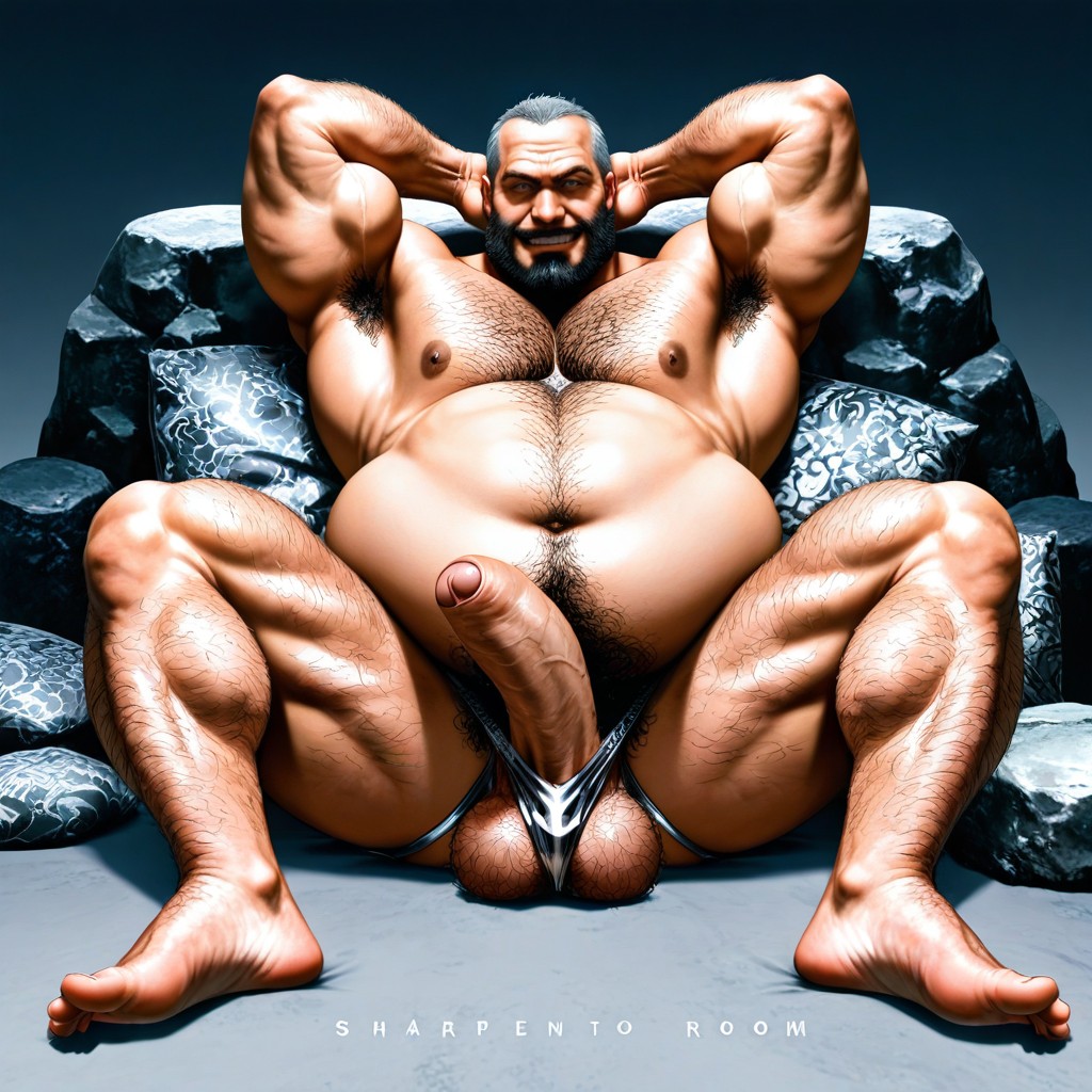 Balding Man, Tagame Art Style, 得意的表情 AI同性戀黃片