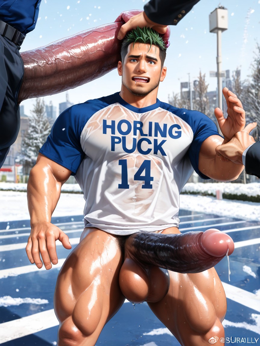 Nervous, Hq, Hyper Cock Realistically Connects At Base To Hyper Man's Crotch ゲイAIポルノ