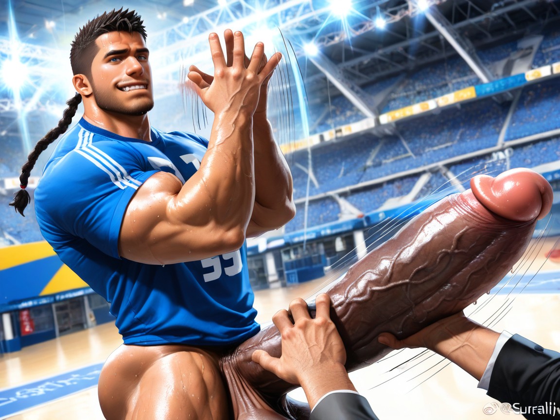 Absurdly Big Uncut Hyper Erection Is Taller Than His Own Body, 超大, Sweaty AI同性戀黃片
