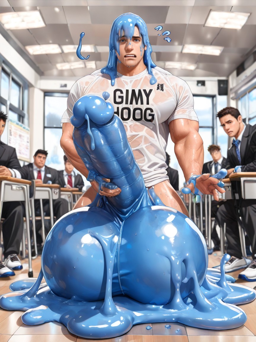 Vibrant, Surreally Gigantic Hyper Cock Is Fully Erect Standing Uprigt, K AI Gay Porn