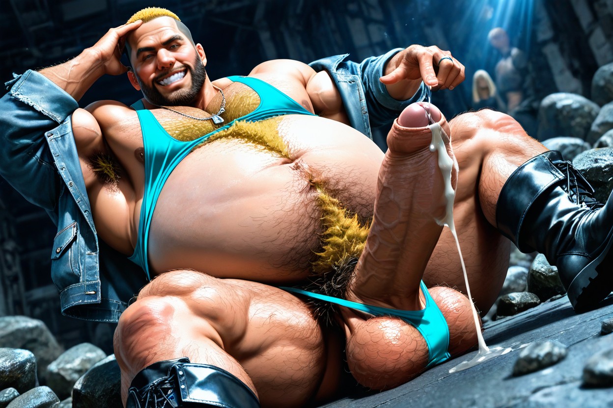 Barba, Open Clothes, Pénis De Pónei Pornografia gay com IA