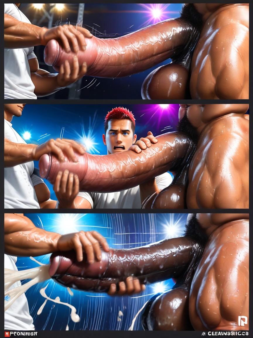 Detailed, Hyper Cock Is Normal Realistic Skintone, Nervous Pornografia gay com IA