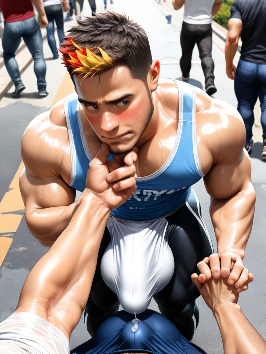 Gigantic Hyper Balls Bulge, Horny, Nervous ゲイAIポルノ