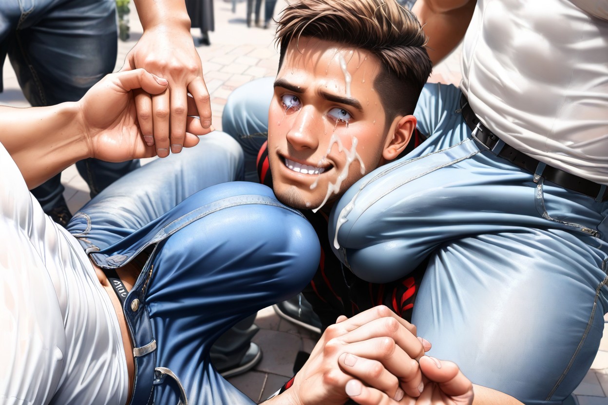 Giant Balls Bulge, ピクシーカット, Man Staring At Bulge ゲイAIポルノ