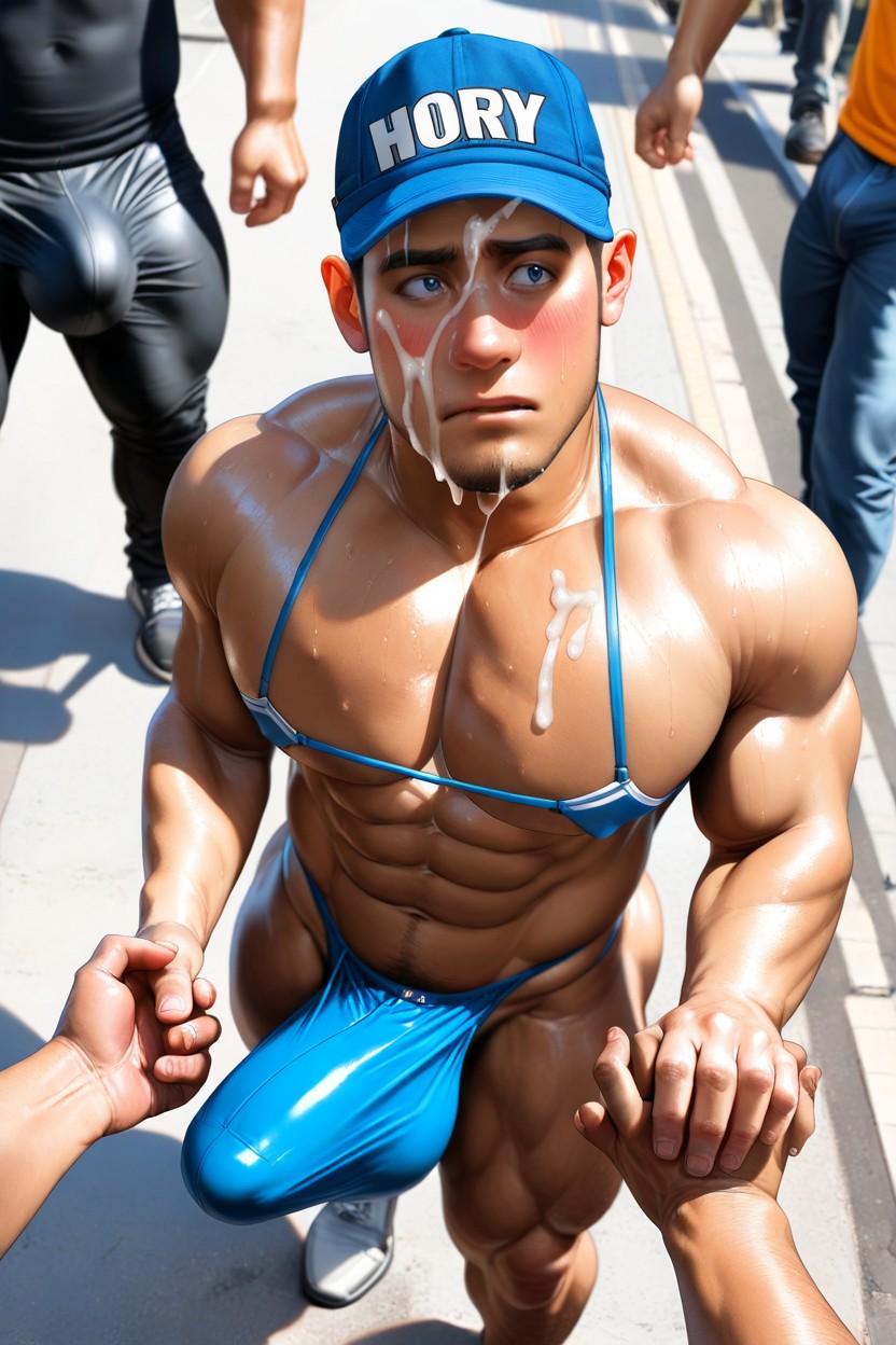 Bulge At Eyelevel Of Man, Outdoors, Photorealistic AI同性恋黄片