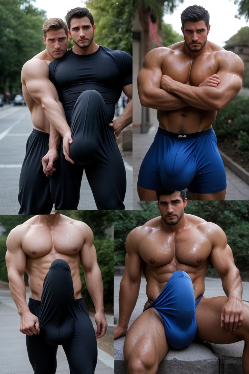 In Public, Naked, 2人 ゲイAIポルノ