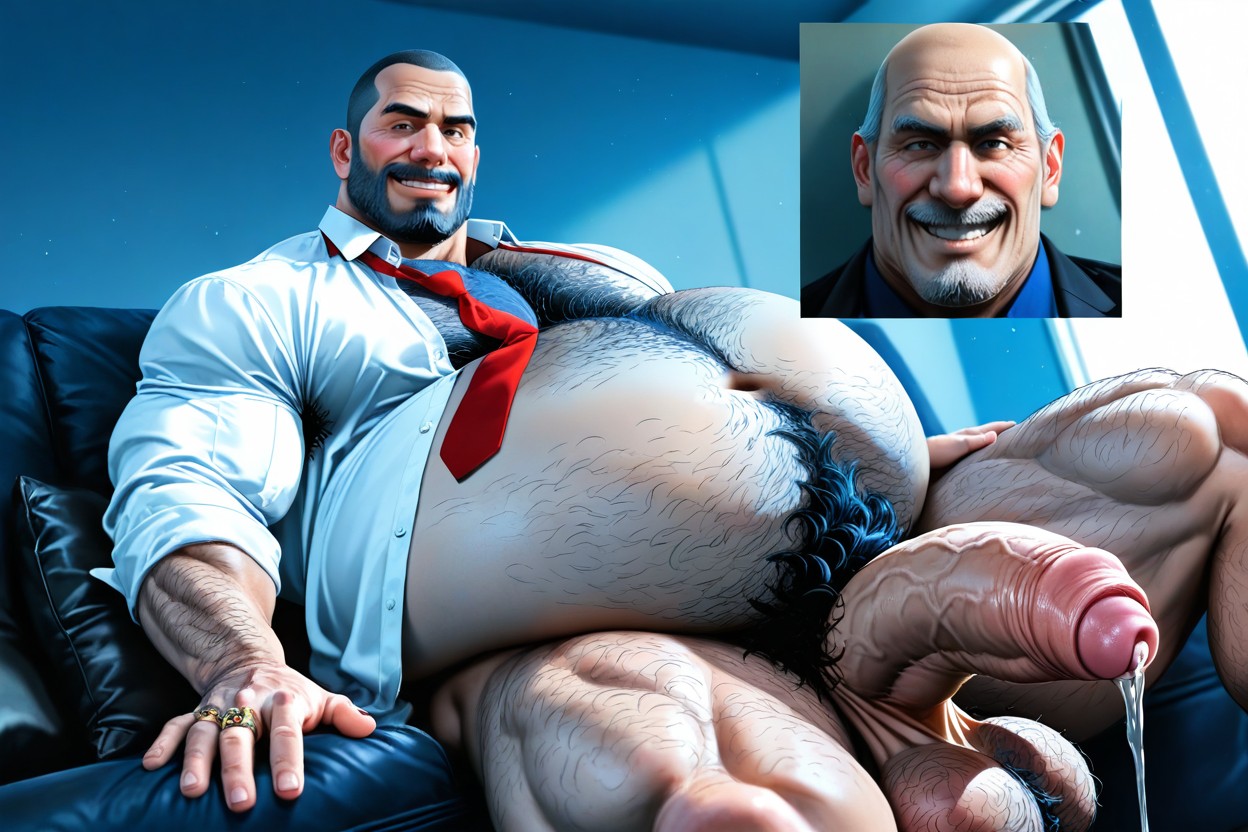 Thick Pubic And Armpit Hair Grey, うめき声, Tagame Art Style ゲイAIポルノ