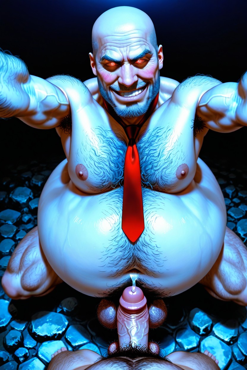 Wide Angle, Impossibly Long Hyper Penis, Hyper Thick Penis With Huge Bulging Balls AI Gay Porn